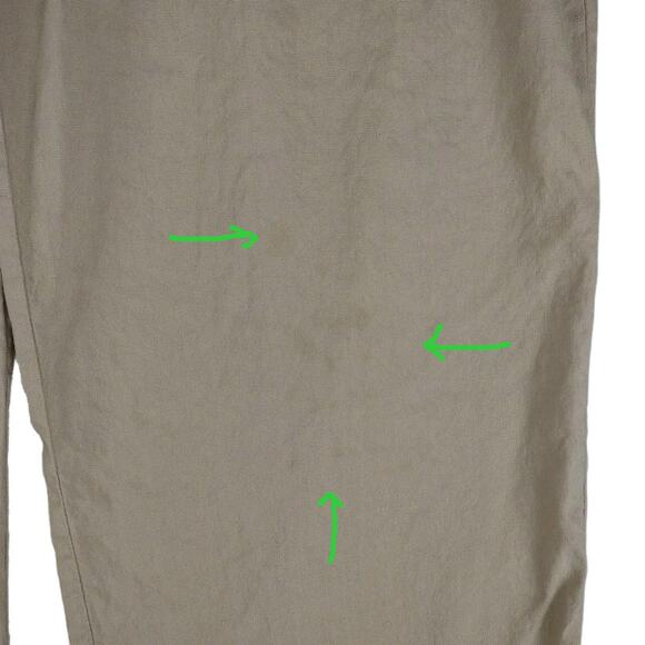 Calvin Klein Linen Blend Wide Leg Crop Pants Paperbag Waist Women's L NWT w/Spot - Picture 5 of 6